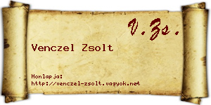 Venczel Zsolt névjegykártya